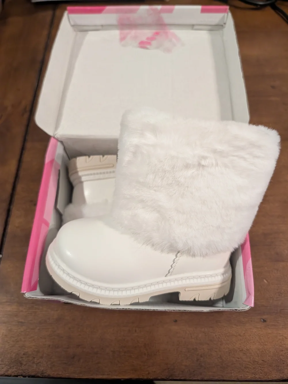 Kids Faux-Fur Winter Boots - White